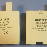 Opto 22 I/O Module SNAPIDC5SW 4 Chan. Switch Input Dry Contact Input Lot of 2