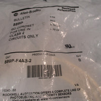 Lot of (2) AllenBradley 4Pin Pico Straight 2m Cordset SER. A 889PF4AB2