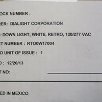 Dialight RTO0W17004 White Retro Obstruction Light 120/277 VAC RTO0W17004
