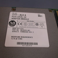 Allen Bradley PLC5 Local I/O Adapter Module Ser A F/W Rev C 1771ALX