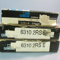 General Single Row Radial Bearing Ball 6310 2RSE Lot of Three
