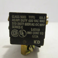 Square D Contact Block KA-3 Ser. C Class 9001 New LOT OF SIX