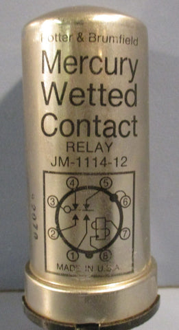 Potter and Brumfield JM-1114-12 Mercury Wetted Contact Relay