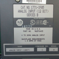 Allen-Bradley Analog Input 1771-IF05 Ser. B Rev. C