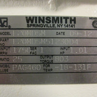 Winsmith E20MDSM51230D4 Worm Gear Reducer 25:1 Ratio 1750RPM 1.01hp E20MDSM