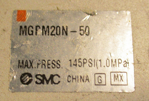 SMC MGPM20N50 20MM 50MM 145 PSI Pneumatic Slide Cylinder