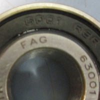 Fag 63001 Deep Groove Ball Bearing 12mm Bore 28mm OD 12mm Wide (Lot of 10)