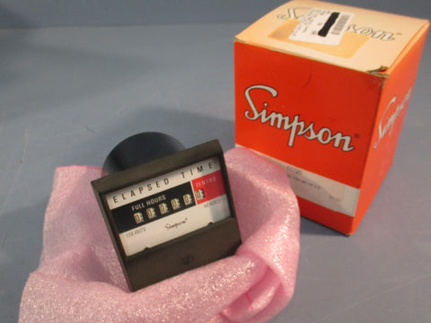 SIMPSON 17720 ELASPED TIME PANEL METER, ANALOG 120VAC