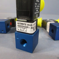 Lot of (5) Automatic Valve K0222HAXRAA Solenoid Valve with 70199AA Coil