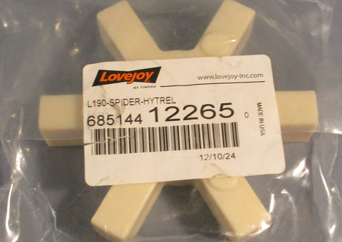 Lovejoy L190 Spider-Hytrel 685144-12265 Jaw Coupling Insert 4.5" Long