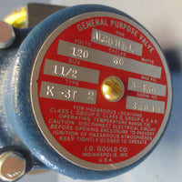J. D. Gould 1.5" General Purpose Solenoid Valve Alcohol Type:  K3T 2 CF8M New