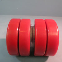 Swivel-EAZ Caster Wheel Red Lot of Two W-420-SWF-1/2