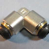 Lot of 5 Parker XEPB10 Prestolok Nickel Plated Brass Elbow Push Fittings NWOB