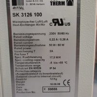 Rittal Top Therm SK3126.100 Air Heat Exchanger 230V, 50/60Hz IP54 50/60W