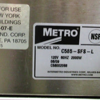 Metro C585-SFS-L C5 8 Series Controlled Temperature Holding Cabinet