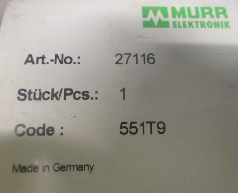 Murr Elektronik 27116 Plastic Housing Module 24V, 7.5A