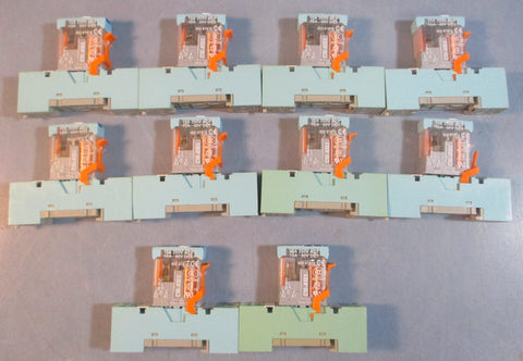 Releco Ser IRC C10A10X Power Relay w/ S10 Base (Lot of 10)