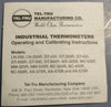 Tel Tru Thermometer BC35OR 1/2 Npt 15" Stem 0/250 Fc Adj Angle
