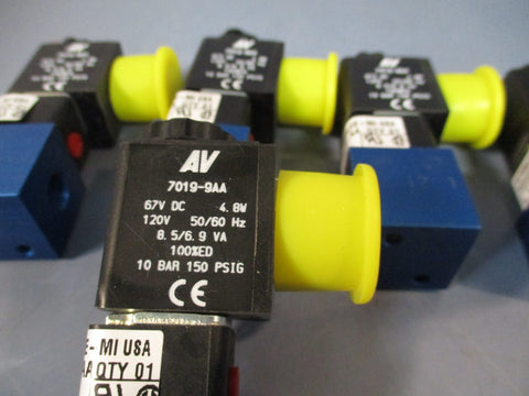 Lot of (5) Automatic Valve K0222HAXR-AA Solenoid Valve with 7019-9AA Coil