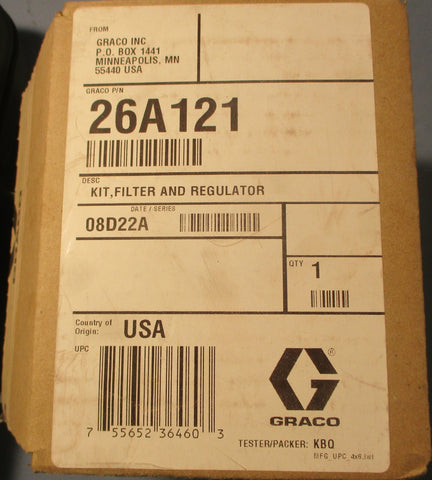 Graco 26A121 Filter And Regulator Kit 106148F Ser B 111804 Ser C22
