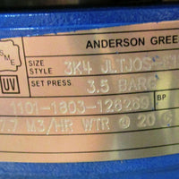 Anderson Crosby 3K4 JLTJOSE15A Relief Valve 3.5 BARG, 87.7 M3/HR WTR @ 20 C