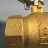 RUB S.93 CW617N 1/2" FNPT Locking Lever Brass Ball Valve 200PSI