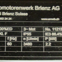 Stafa Wirz Ventilator MKV03500243600 Blower Motor 135315 2.2kW 255 daPa