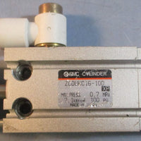 SMC ZCDUKC1610D Compact Cylinder 16mm Bore 10mm Stroke 100psi Max