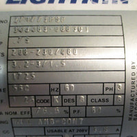 Lightnin EV5L75 Industrial Mixer w/ Shaft and Impellers 1725 RPM .75 HP