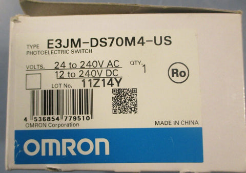 Omron E3JM-DS70M4-US Photoelectric Switch 24-240VAC 12-240VDC