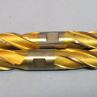 Lot of 2 Niagara 1" 4 Flute 56326 J5 HSCO 2" & 1.75" LOC Used Double End Mill