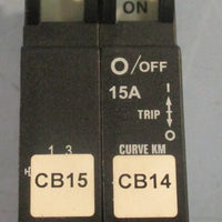 Weidmuller 9926252015 Circuit Breaker Magnetic 15A 2 Pole 240VAC