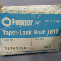 LOT OF (2) FENNER BORE SIZE: 020 TAPER LOCK BUSH 1615 029H0020