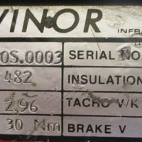 Movinor M7030S.0003 Servo Motor w/ Heidenhain 251 681 01 Encoder 32mm Shaft Dia