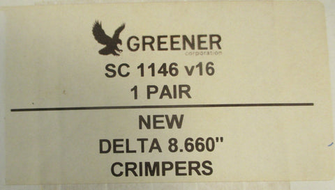 Greener SC 1146-V16 Sealing Crimper Upper and Lower 8.660" Long