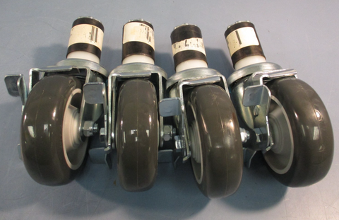 Lot of 4 Swivel Caster Wheels for ULINE Worktable/Utility Stand 4"x1-1/4" H-5746