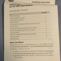 Allen Bradley 1756IA16 Ser A ControlLogix 16Pt PLC Input Module
