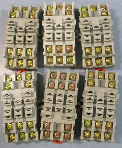 (Lot of 6) Cutler Hammer D5PA2 Relay Socket 300V 15A