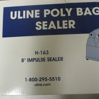 ULine H-163 8" Impulse Sealer Uline Poly Bag Sealer 8 mil Max Seal Thickness
