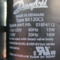 Danfoss BX120CS Solenoid Valve Coil 018F4112  110120V