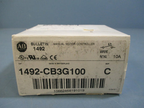 Allen-Bradley Manual Motor Controller Ser. C 1492-CB3G100