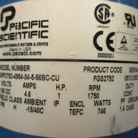 Pacific Scientific SRF3752498484556BCCU DC Motor FGS2752 5/8" Shaft Dia