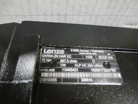 Lenze Beveled Gearbox 267.5r/min 13405421 GKR042NHARXC 1439 BCDE 000