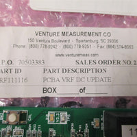 Venture Measurements VRF111116 Rev E Circuit Board  Used