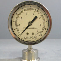 Millipore YY1801020 Sanitary Pressure Gauge 0100psi Glycerin Filled