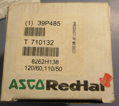 ASCO Red Hat 8262H138 Solenoid Valve 1/4" 10.1W 110/120V 50/60Hz