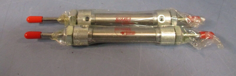 Lot of (2) BIMBA Doubleacting doubleend rod pneumatic air cylinder 011.5DXDE