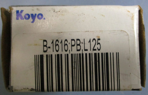(Lot of 2) Koyo B1616 PB L125 Needle Roller Bearing 1" Bore, 11/4" OD, 1" W