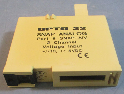 Opto 22 Snap Analog SNAP-AIV 2 Channel Analog Input Module +/-10 +/-5VDC Input