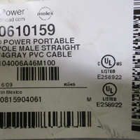 Molex BradPower 104006A46M100 Portable MC 4Pole Male Straight 10M 14/4 PVC Cab.